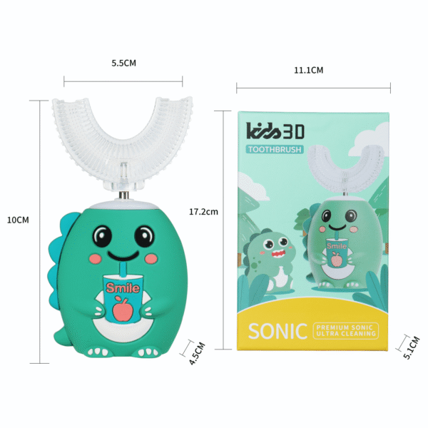Dinosaur electric toothbrush and children's foam toothpaste set - Image 2