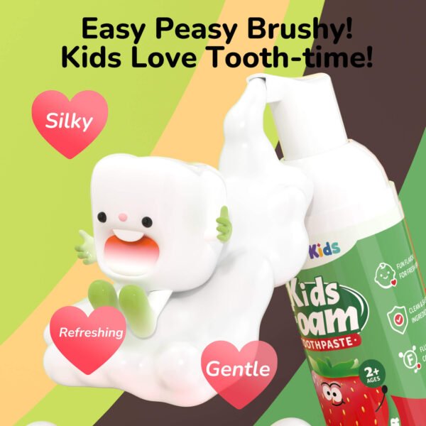 Three flavors of children's foam toothpaste set - Image 4