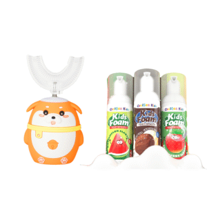 Shibata Inu electric toothbrush and children’s foam toothpaste set